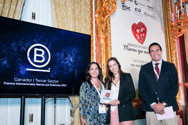B Corp marca ganadora de la categoría Tercer Sector en la II Edición de Premios Internacionales Marcas que Enamoran 2023
