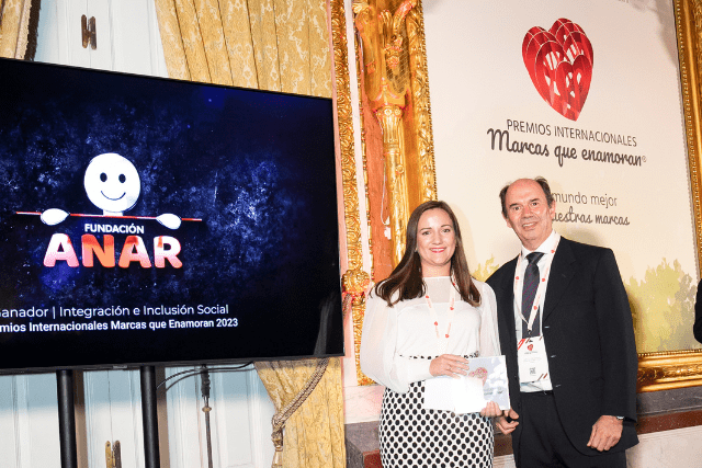 Fundación Anar marca ganadora de la categoría Integración e Inclusión Social en la II Edición de Premios Internacionales Marcas que Enamoran 2023