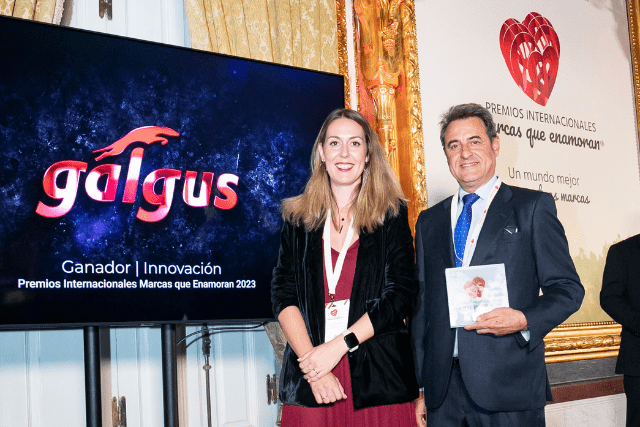 Galgus marca ganadora de la categoría Innovación en la II Edición de Premios Internacionales Marcas que Enamoran 2023