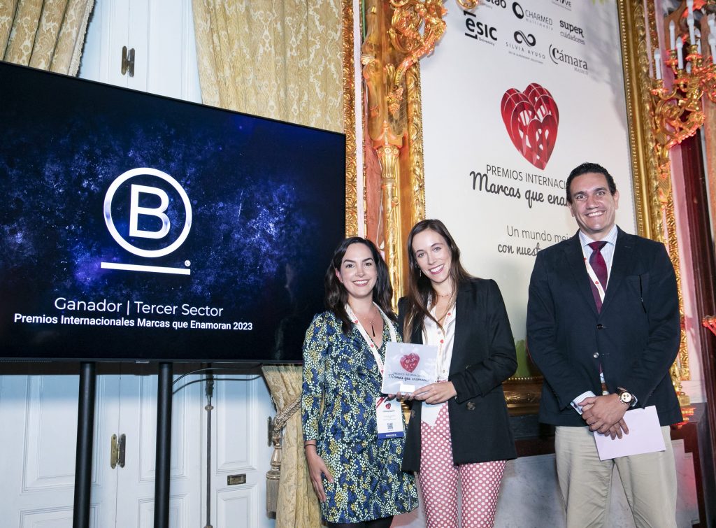 BCorp marca ganadora de la categoría Tercer Sector en la II Edición de Premios Internacionales Marcas que Enamoran 2023